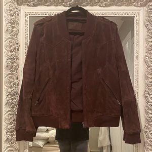 Suede aqua jacket